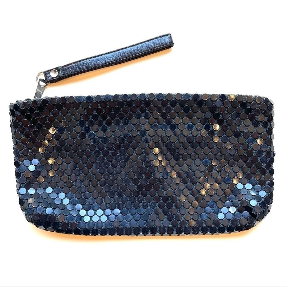 Vintage Clutch with Dot Sequins and Zipper Closure, Perfect to Pair with a LBD